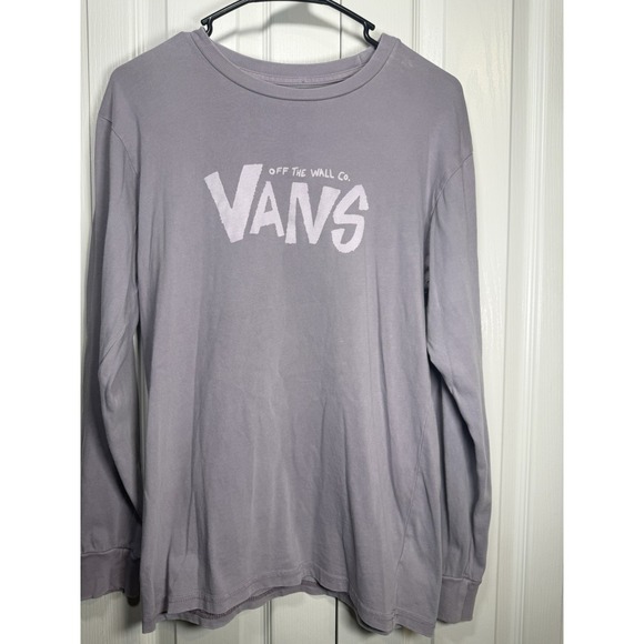 Vans Other - Vans Long Sleeve T-Shirt Small Purple Off The Wall Parrot Palm Tree Graphic